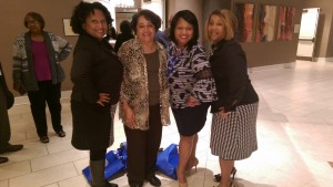 (From left to right) Eastern Carolina Board of Realtist (located,in Greenville NC) Treasurer, Tisha Bush, President: Dede Carney, RVP Characka Cook, and Historian, Towanda Wilkins attend Mid-Winter Regional Meeting in Memphis, Tenn.